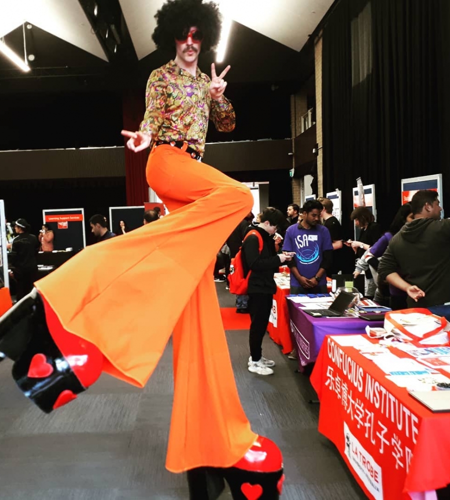 Stilt Walkers Australia Melbourne Victoria Stilt Walkers Funky Love Squad