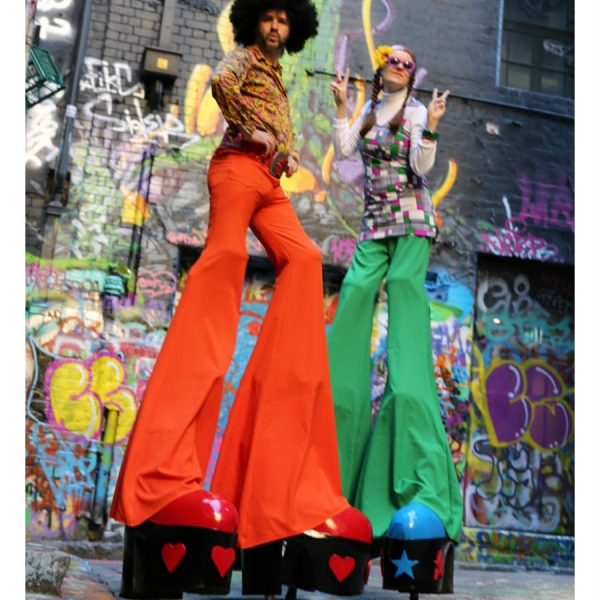 Stilt Walkers Australia Melbourne Victoria Stilt Walkers Funky Love Squad