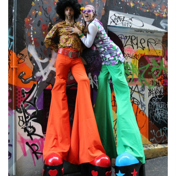 Stilt Walkers Australia Melbourne Victoria Stilt Walkers Funky Love Squad